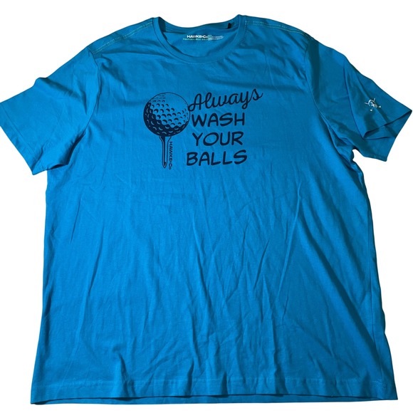 Hawkes & Co Golf T-Shirt Funny Graphic Tee Casual Short Sleeve‎ Men's Size XXL - Picture 1 of 7